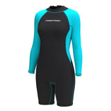 Women's 3mm Long Sleeve Shorts One-Piece Wetsuit