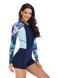Boy Shorts Cut Bottoms One-Piece Surf Bathing Suit