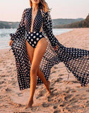 QC-Chiffon Polka Dot Cover Up