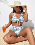 FULLFITALL-Light Green High-Waist Bikini Suit