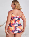 FULLFITALL-Volcano U-Neck Tie One Piece Swimsuit