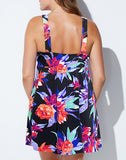 FULLFITALL - Red Rhythm Draped Swimdress(No briefs)