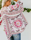 FULLFITALL - White Printed Blouse Cover Up