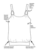 FULLFITALL - Red Loop Strap Blouson Tankini Top