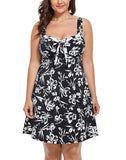 FULLFITALL - Black Rhythm Draped Swimdress