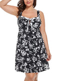 FULLFITALL - Black Rhythm Draped Swimdress