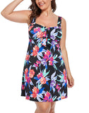 FULLFITALL - Red Rhythm Draped Swimdress(No briefs)