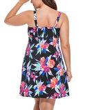 FULLFITALL - Red Rhythm Draped Swimdress(No briefs)