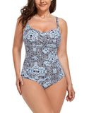 FULLFITALL - Mint Medallion Sweetheart One Piece Swimsuit